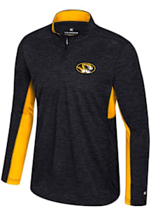 Colosseum Missouri Tigers Mens Black Always Sunny Windshirt Long Sleeve Qtr Zip Pullover