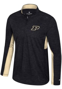 Mens Purdue Boilermakers Black Colosseum Always Sunny Windshirt Qtr Zip Pullover