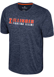 Illinois Fighting Illini Navy Blue Colosseum Always Sunny Short Sleeve T Shirt