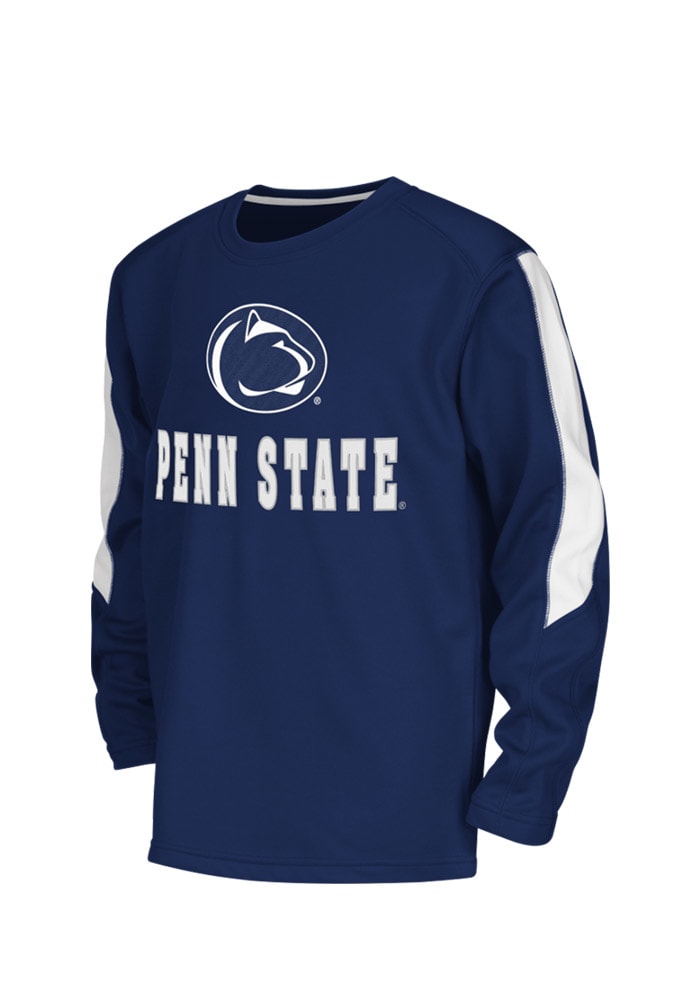 Colosseum Penn State Nittany Lions Youth Navy Blue Chopblock Long Sleeve Crew Sweatshirt