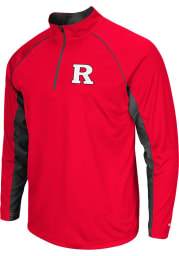 Colosseum Rutgers Scarlet Knights Mens Red Airstream Big and Tall 1/4 Zip Pullover