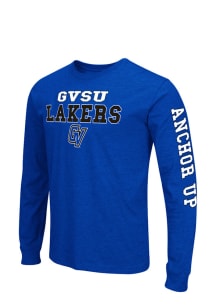 Colosseum Grand Valley State Lakers Mens Blue Game Changer Big and Tall Long Sleeve T-Shirt