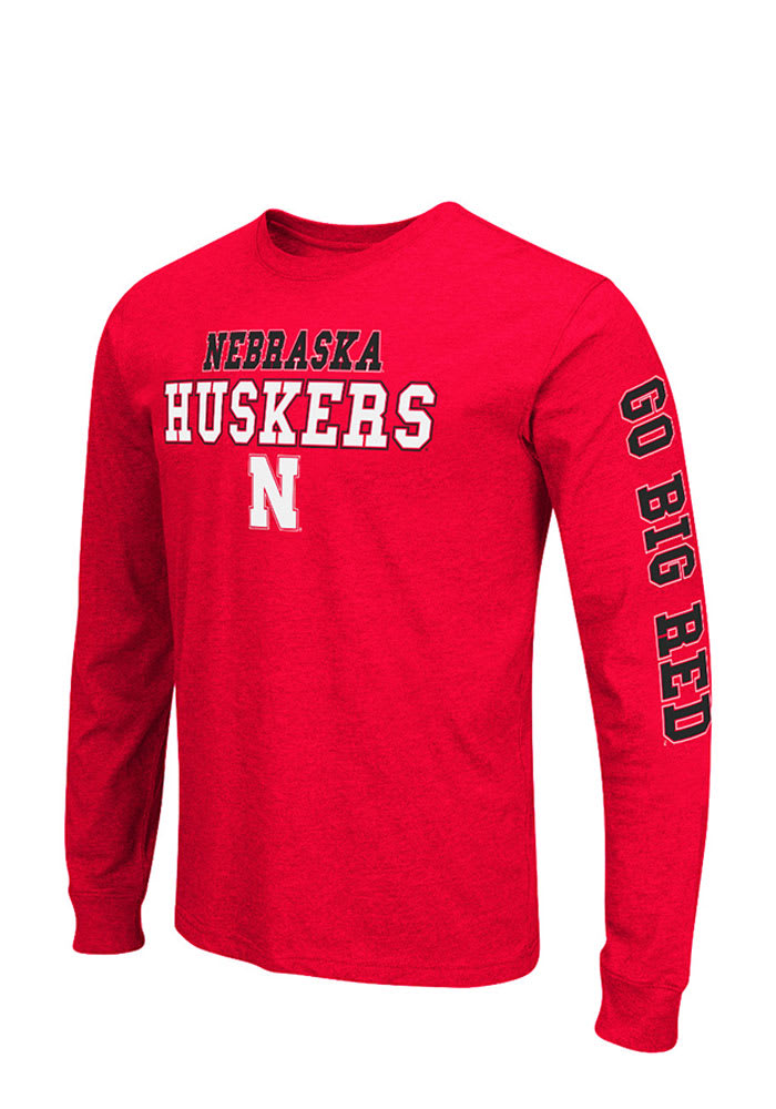 Colosseum Nebraska Cornhuskers Mens Red Game Changer Big and Tall Long Sleeve T-Shirt