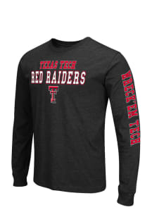 Colosseum Texas Tech Red Raiders Mens Black Game Changer Big and Tall Long Sleeve T-Shirt