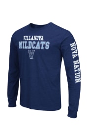 Colosseum Villanova Wildcats Mens Navy Blue Game Changer Big and Tall Long Sleeve T-Shirt