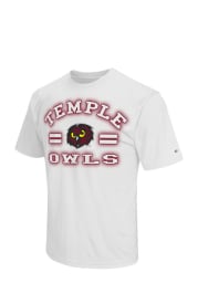 Colosseum Temple Owls Mens White Big Haze Big and Tall T-Shirt