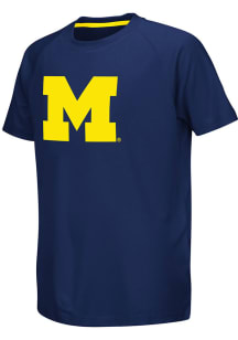 Colosseum Michigan Wolverines Youth Navy Blue Kramer Short Sleeve T-Shirt