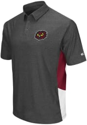 Colosseum Temple Owls Mens Charcoal The Bro Short Sleeve Polo