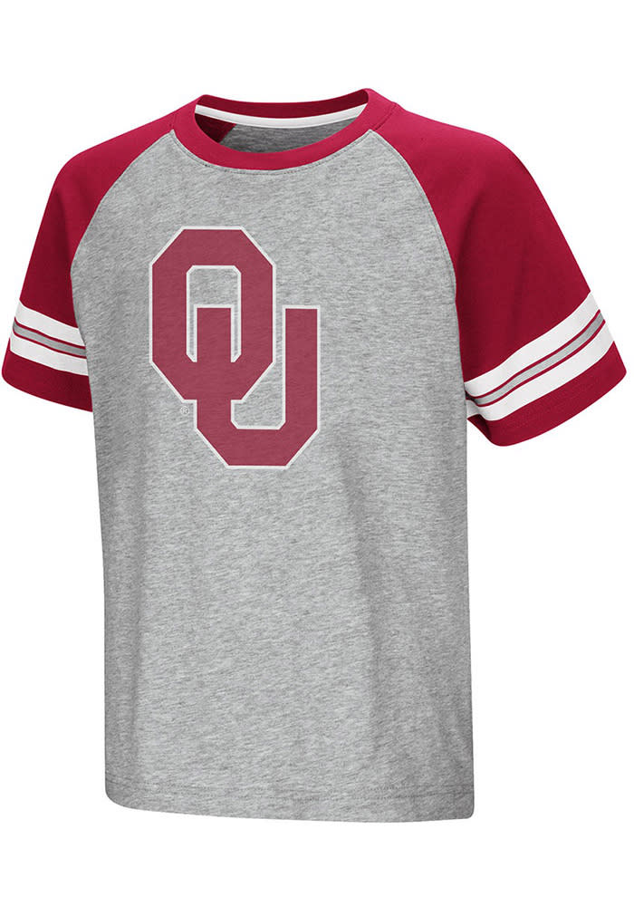Colosseum Oklahoma Sooners Youth Grey Bertram Short Sleeve T-Shirt