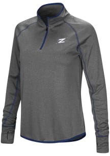 Colosseum Akron Zips Womens Charcoal Shark 1/4 Zip Pullover