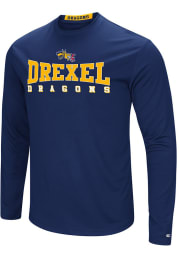 Colosseum Drexel Dragons Navy Blue Streamer Long Sleeve T-Shirt