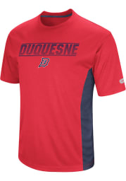 Colosseum Duquesne Dukes Red Beamer Short Sleeve T Shirt