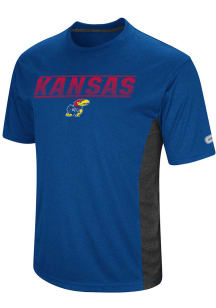Colosseum Kansas Jayhawks Blue Beamer Short Sleeve T Shirt