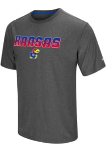 Colosseum Kansas Jayhawks Charcoal Sleeper Short Sleeve T Shirt