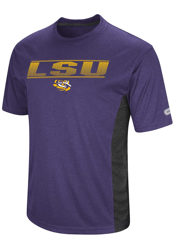 Colosseum LSU Tigers Purple Beamer Short Sleeve T Shirt