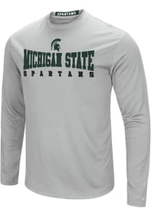 Colosseum Michigan State Spartans Grey Streamer Long Sleeve T-Shirt