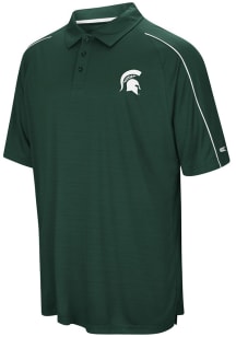Colosseum Michigan State Spartans Mens Green Setter Short Sleeve Polo