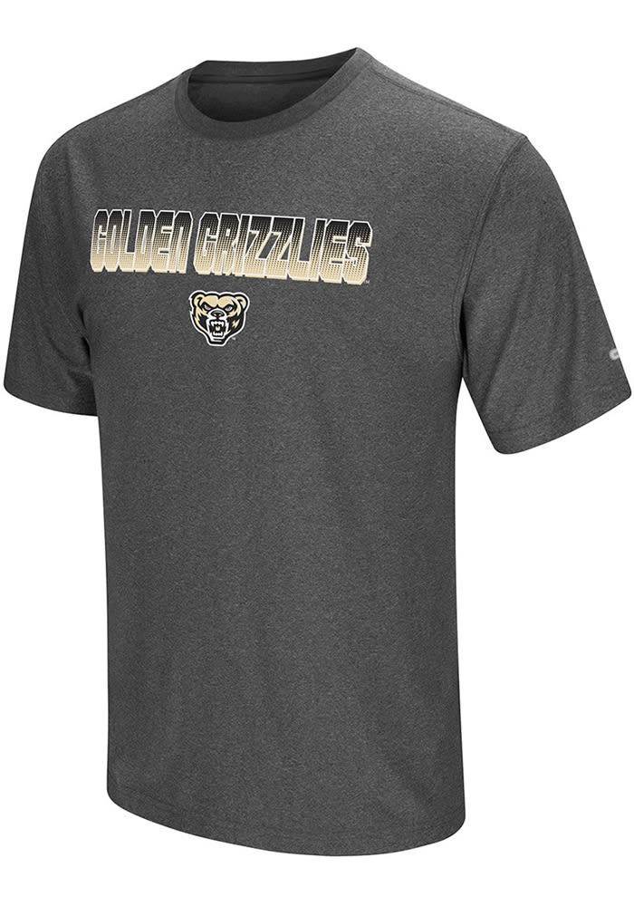 Colosseum Oakland University Golden Grizzlies Charcoal Sleeper Short Sleeve T Shirt
