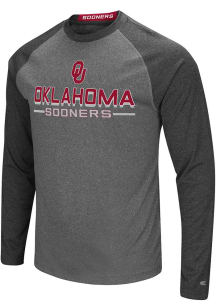 Colosseum Oklahoma Sooners Charcoal Ultra Long Sleeve Fashion T Shirt