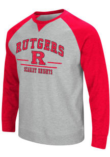 Colosseum Rutgers Scarlet Knights Mens Grey Turf Long Sleeve Fashion Sweatshirt