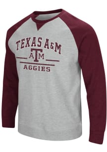 Colosseum Texas A&amp;M Aggies Mens Grey Turf Long Sleeve Fashion Sweatshirt