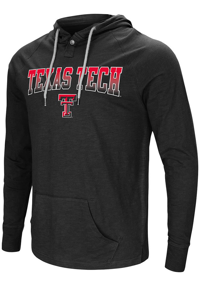 Colosseum Texas Tech Red Raiders Mens Black Big Air Long Sleeve Hoodie