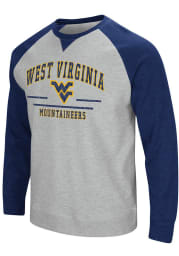 Colosseum West Virginia Mountaineers Mens Grey Turf Long Sleeve Fashion Sweatshirt