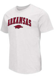 Colosseum Arkansas Razorbacks White Mason Short Sleeve T Shirt
