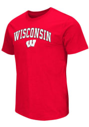 Colosseum Wisconsin Badgers Red Mason Short Sleeve T Shirt