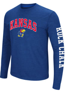 Colosseum Kansas Jayhawks Blue Jackson Long Sleeve T Shirt