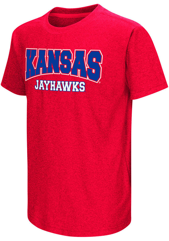 Colosseum Kansas Jayhawks Youth Red Graham Short Sleeve T-Shirt