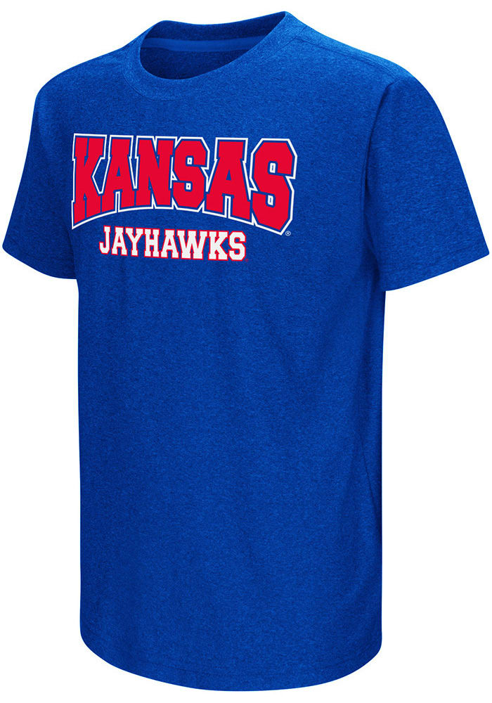 Colosseum Kansas Jayhawks Youth Blue Graham Short Sleeve T-Shirt