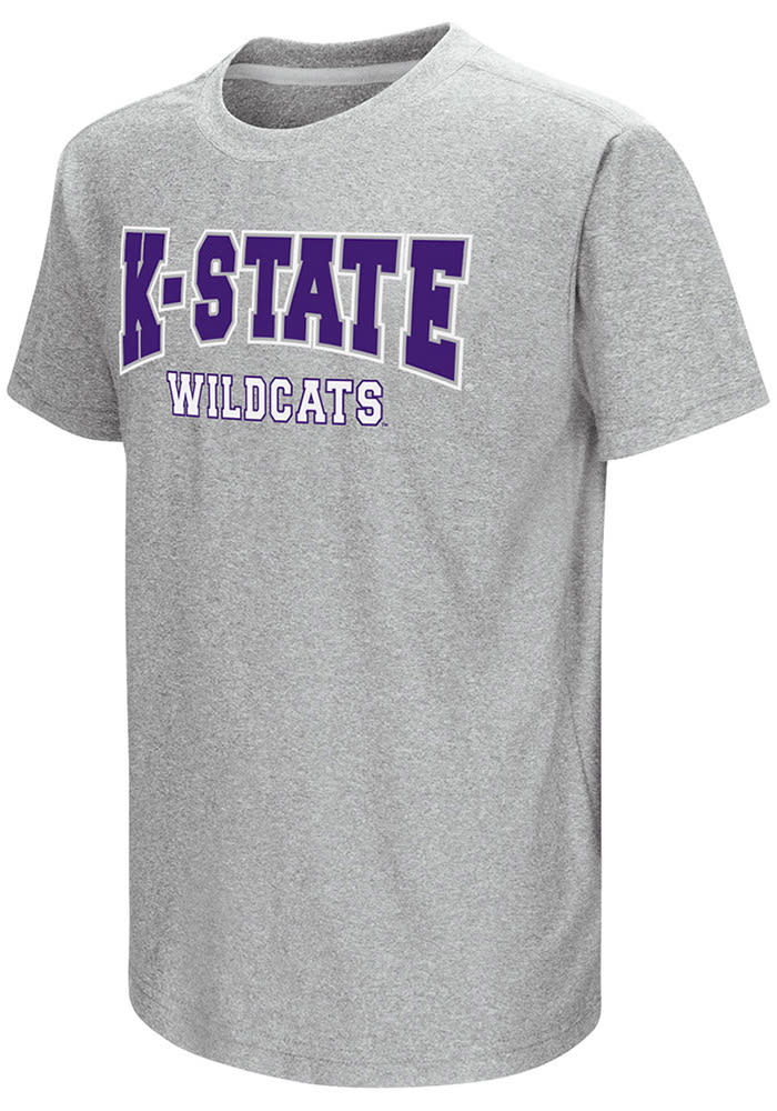 Colosseum K-State Wildcats Youth Grey Graham Short Sleeve T-Shirt