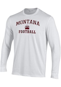 Under Armour Montana Grizzlies White Football Football Performance Long Sleeve T Shirt