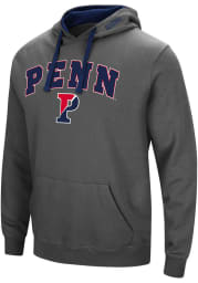 Colosseum Pennsylvania Quakers Mens Charcoal Manning Long Sleeve Hoodie