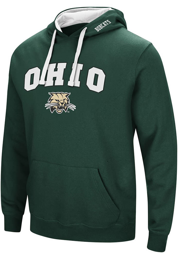 Colosseum Ohio Bobcats Mens Green Rush Long Sleeve Hoodie