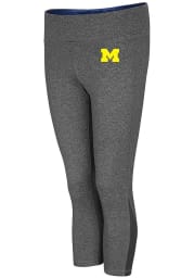 Colosseum Michigan Wolverines Womens Charcoal High Jump Pants
