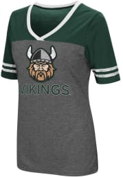 Colosseum Cleveland State Vikings Womens Grey McTwist V-Neck T-Shirt