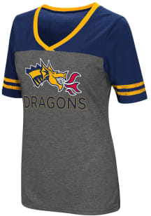 Colosseum Drexel Dragons Womens Grey McTwist V-Neck T-Shirt