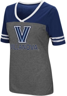 Colosseum Villanova Wildcats Womens Grey McTwist V-Neck T-Shirt