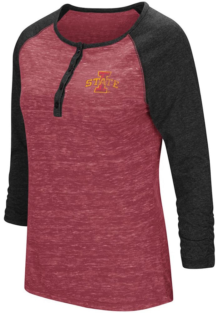 Colosseum Cyclones Womens Cardinal Slopestyle Long Sleeve Scoop Neck