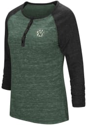 Colosseum Northwest Mo State Bearcats Womens Green Slopestyle Long Sleeve Scoop Neck