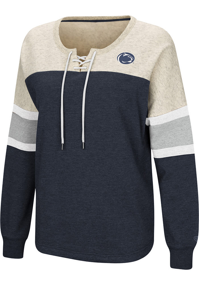 Colosseum Penn State Nittany Lions Womens Navy Blue Become Great Crew Sweatshirt