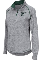 Colosseum Eastern Michigan Womens Grey Athena 1/4 Zip Pullover