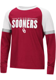 Colosseum Oklahoma Sooners Youth Crimson Ollie Long Sleeve Fashion T-Shirt