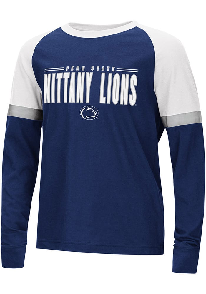 Colosseum Penn State Nittany Lions Youth Navy Blue Ollie Long Sleeve Fashion T-Shirt