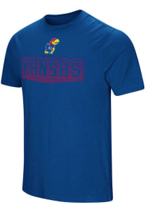 Colosseum Kansas Jayhawks Blue ELECTRICITY Short Sleeve T Shirt