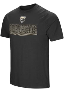 Colosseum Oakland University Golden Grizzlies Black ELECTRICITY Short Sleeve T Shirt