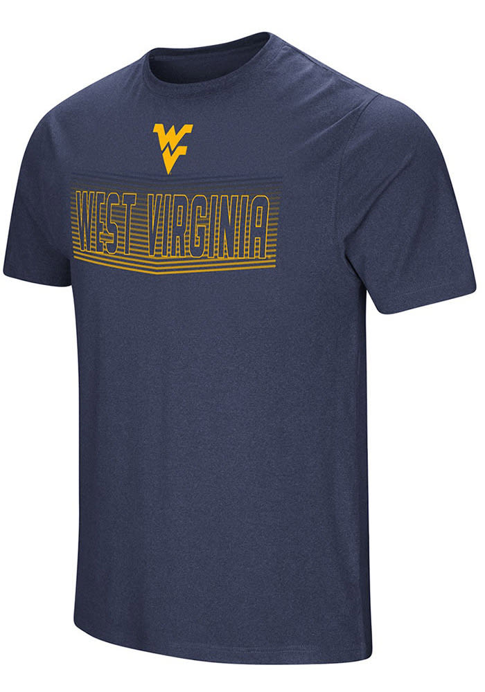 Colosseum West Virginia Mountaineers Navy Blue ELECTRICITY Short Sleeve T Shirt