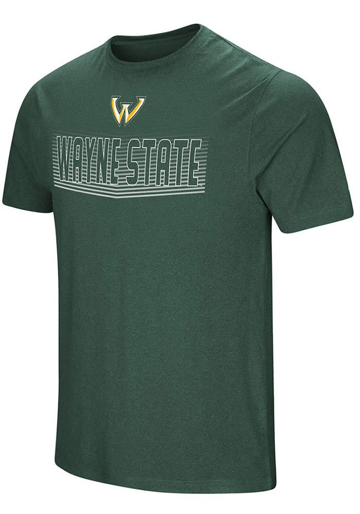 Colosseum Wayne State Warriors Green ELECTRICITY Short Sleeve T Shirt